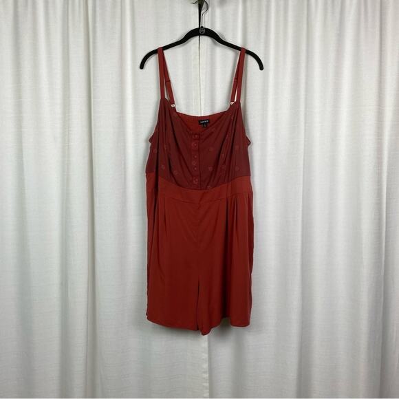Torrid Rust Brown Romper Sz.2 - Picture 5 of 16